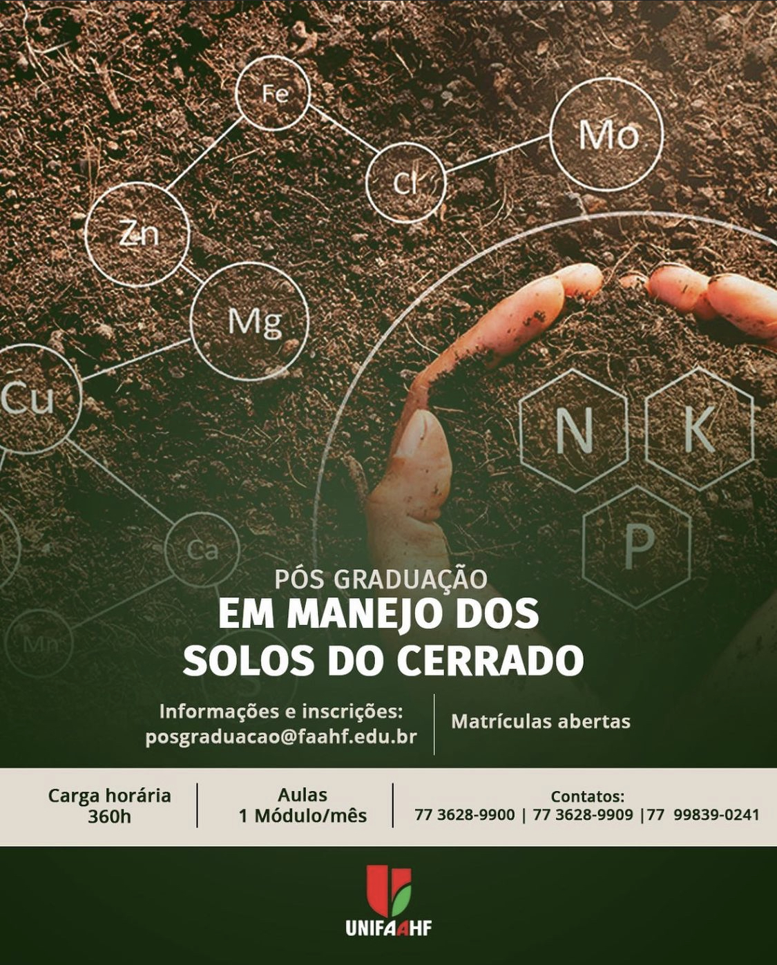 Leia mais sobre o artigo Matrículas abertas para Pós-graduação em Manejo dos Solos do Cerrado